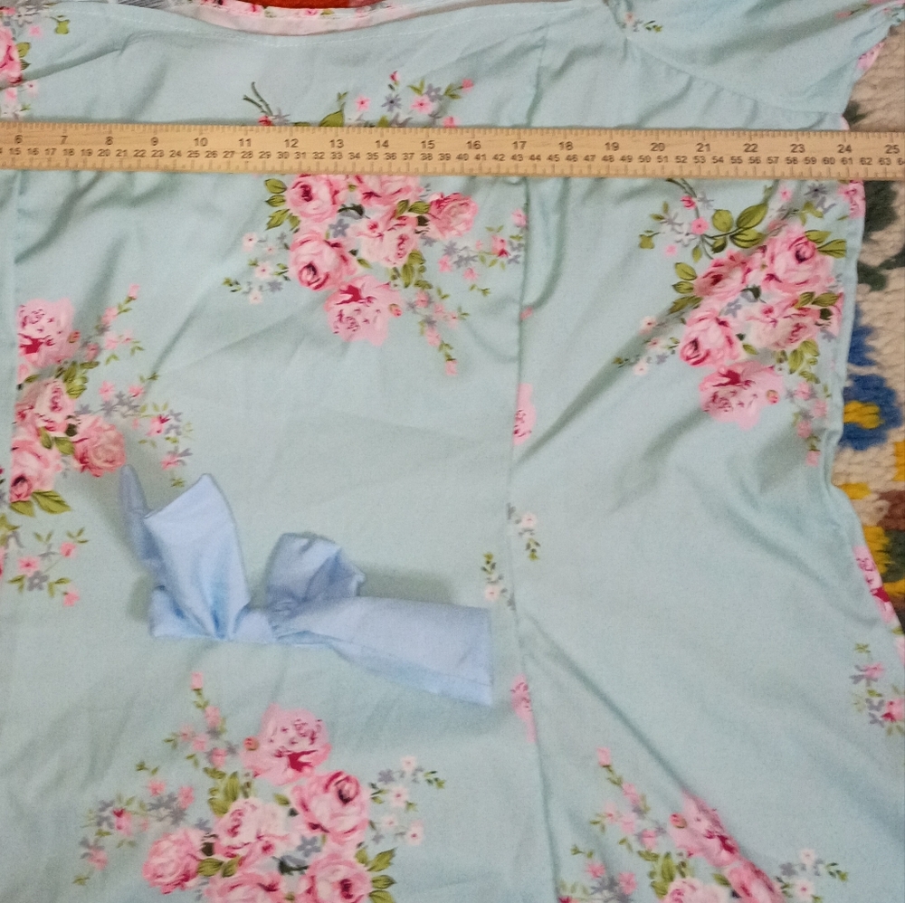 Floral Maxi Dress with Ruffle Hem and Corset Waist Size 3X - Picture 4 of 6